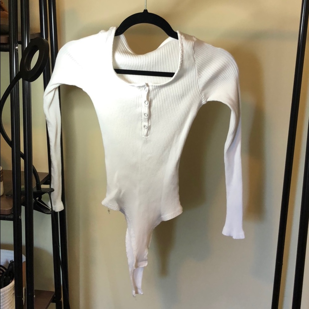 One piece scoop neck top
